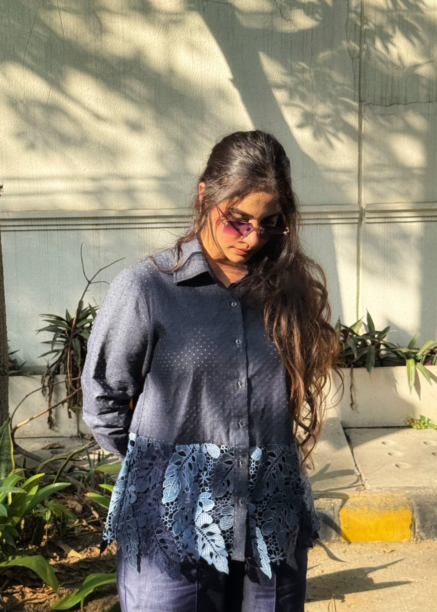 Inkcut Bloom Denim Shirt