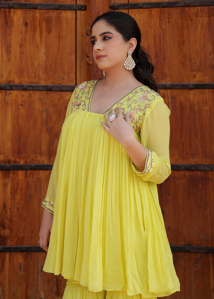 Jhalak Lime Green Anarkali Set