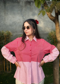 Stripes Switch Red Shirt