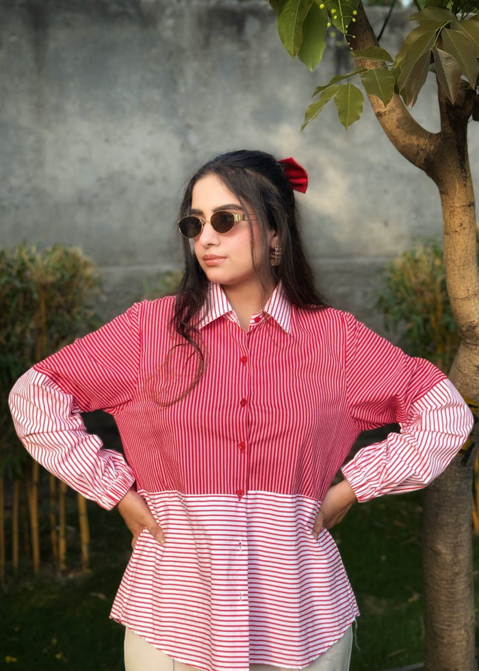 Stripes Switch Red Shirt