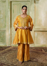 Vyara Mustard Yellow Anarkali Set