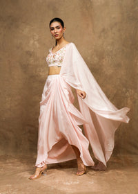 Saaz Soft Blush Pink Saree