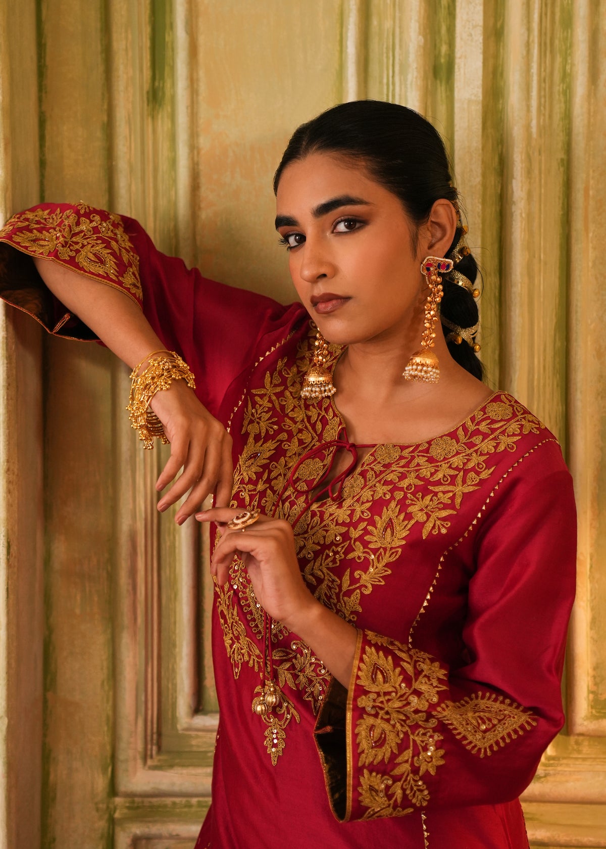 Arza Ruby Red Kurta Salwar Set