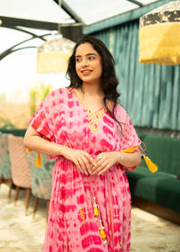 Mehr Pink Tie & Dye Kaftan