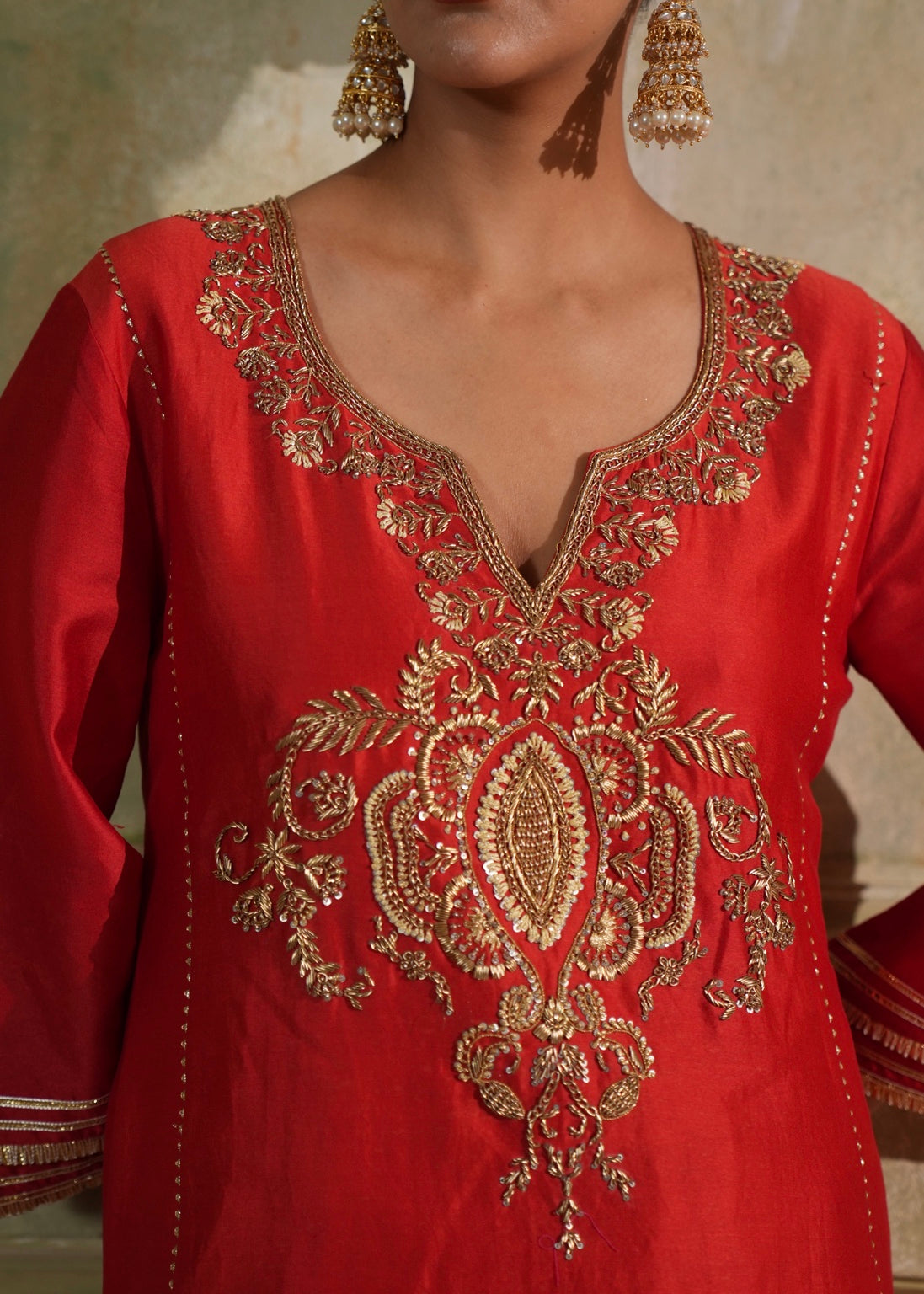 Nira Classic Red Kurta Set
