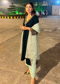 Shweta S Jain x Banno Velvet Kurta Set