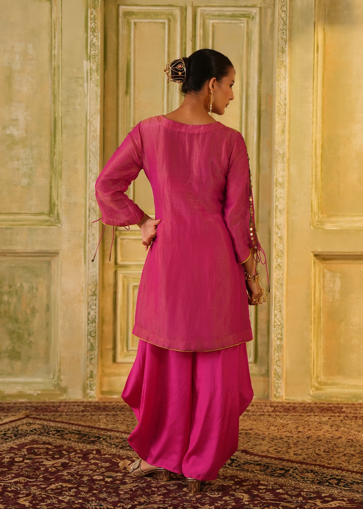 Rayana Fuchsia Pink Dhoti Kurta Set
