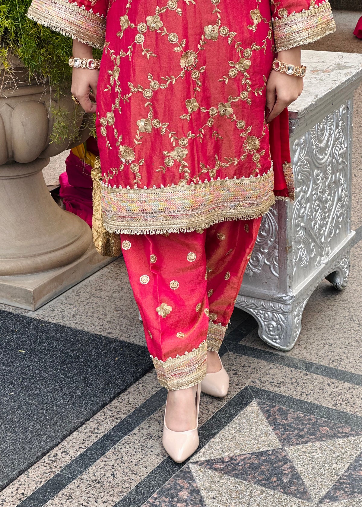 Ishita Bajaj x Laila Rust Choga Set