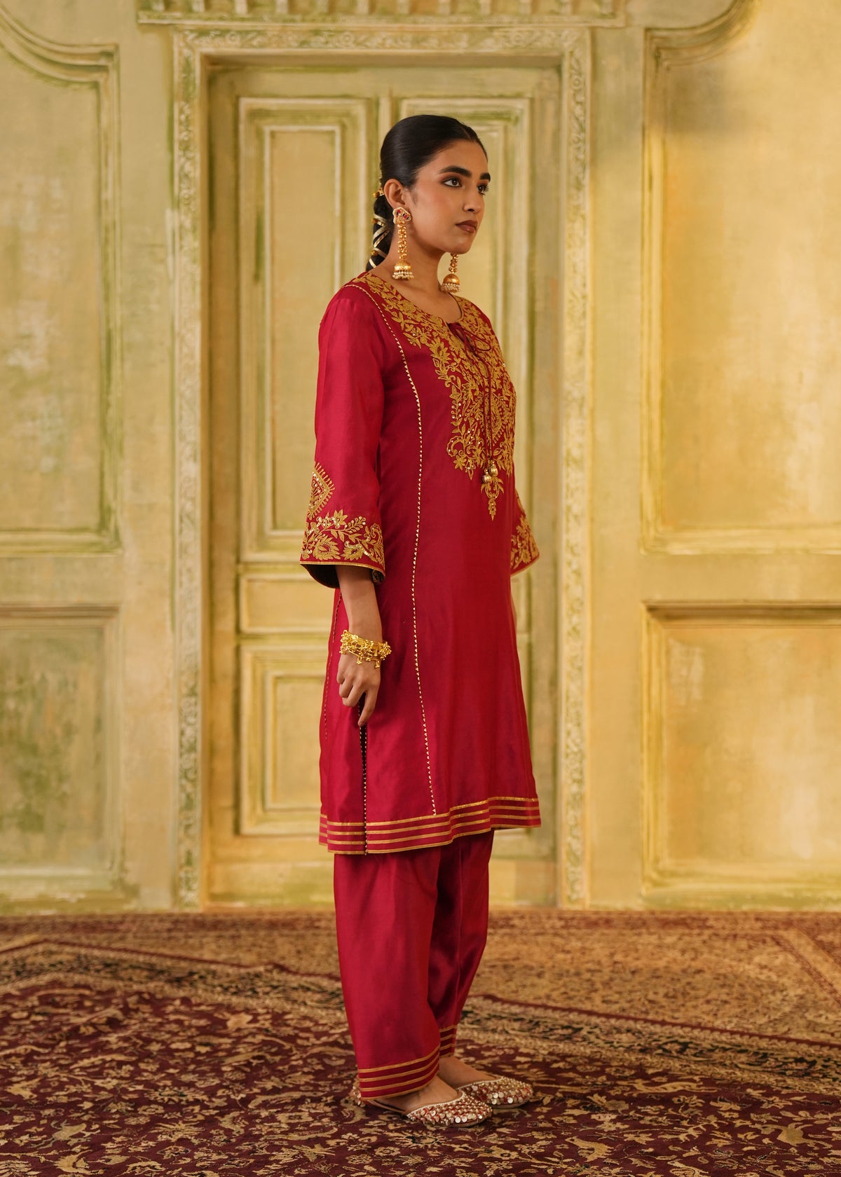 Arza Ruby Red Kurta Salwar Set