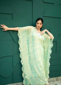 Inara Mint Green Tie & Dye Kaftan