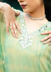 Inara Mint Green Tie & Dye Kaftan