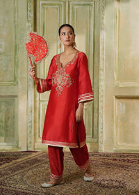 Nira Classic Red Kurta Set