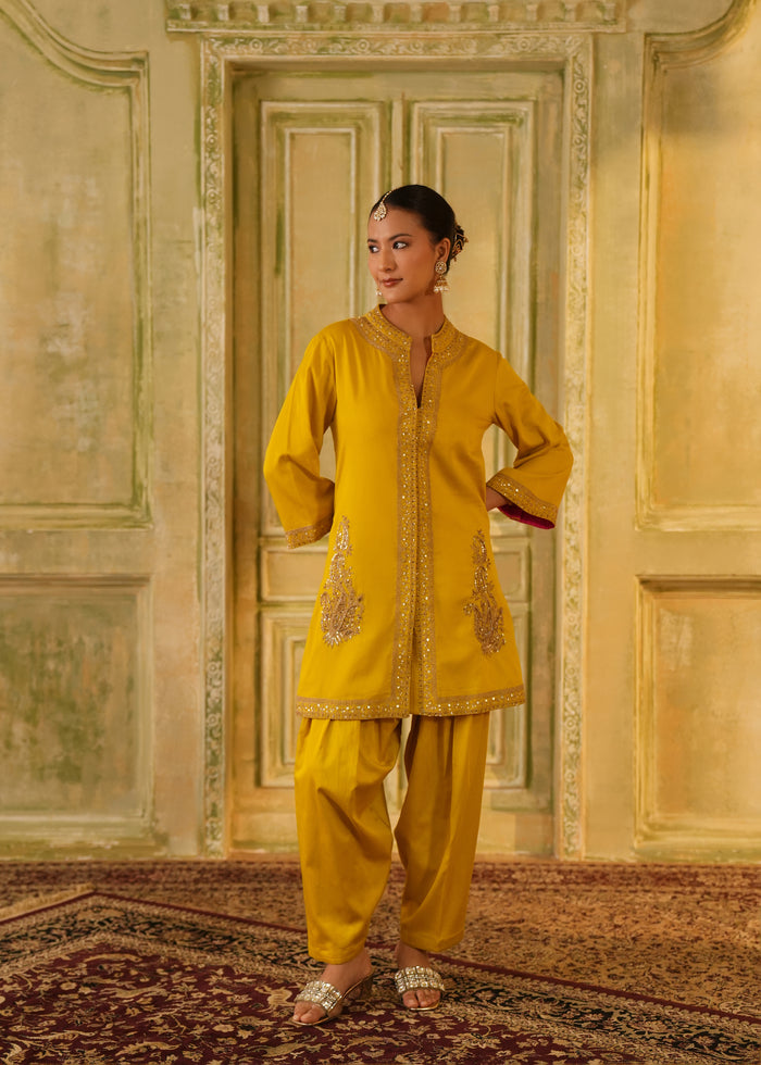 Amorah Mustard Yellow Kurta Set