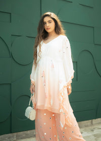 Gia Pink White Ombré Kaftan Set
