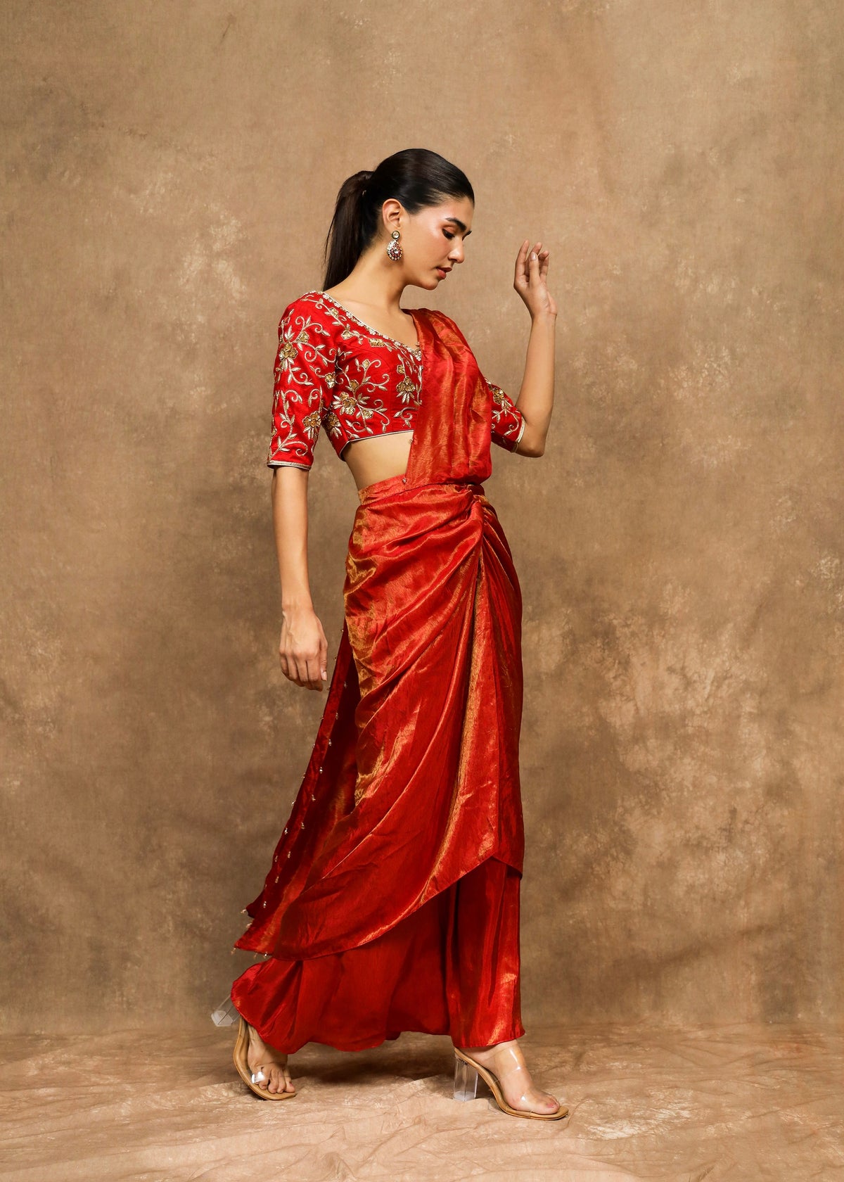 Ayrah Double Drape Saree Set