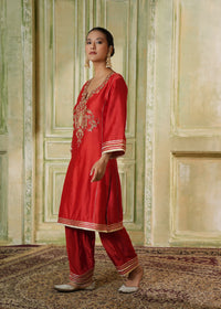 Nira Classic Red Kurta Set