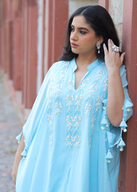 Falak Blue Ombré Kaftan Set