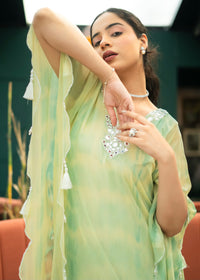 Inara Mint Green Tie & Dye Kaftan