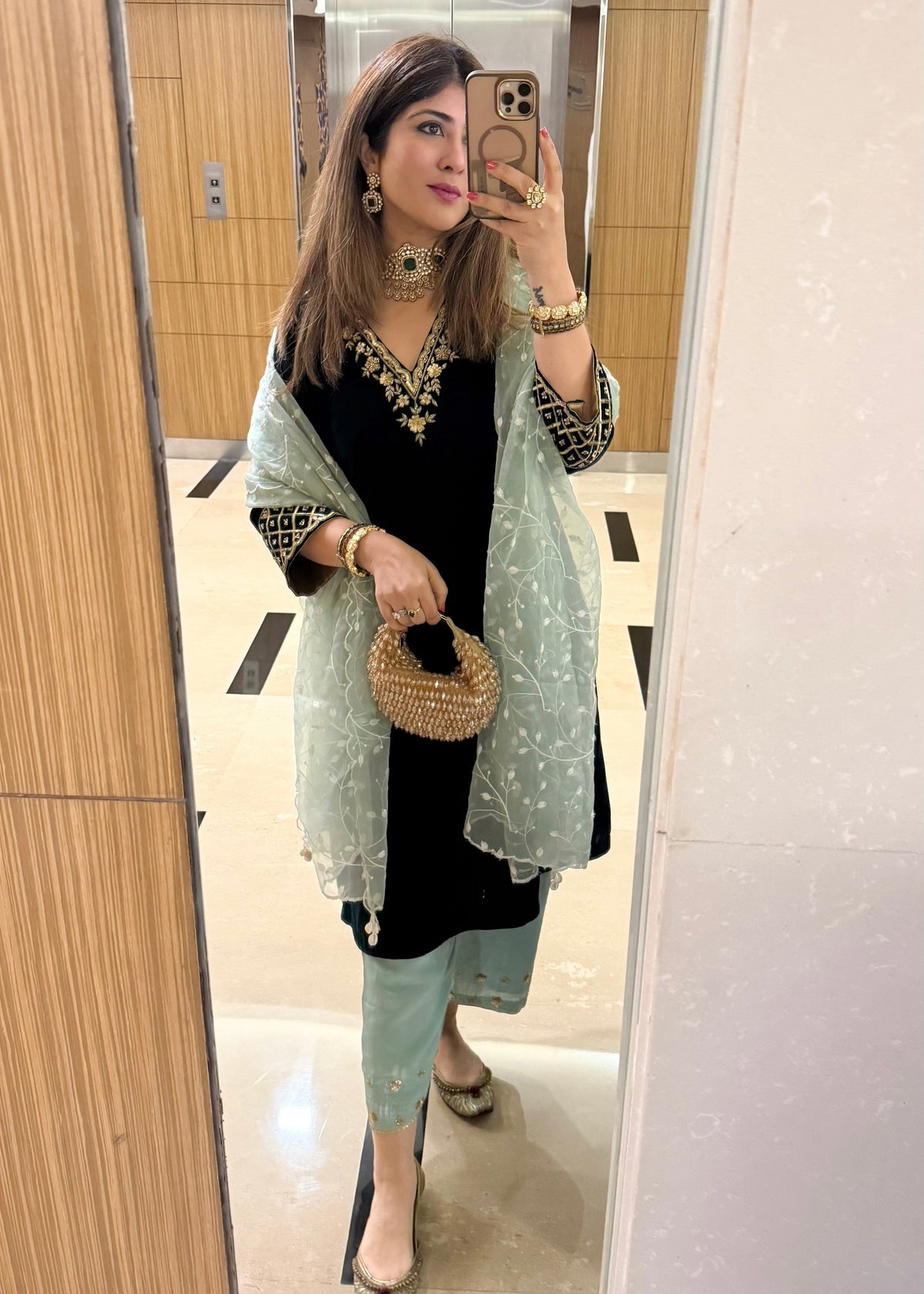 Varsha Dhingra x Banno Velvet Kurta Set