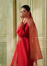 Bahaar Cherry Red Farshi Salwar Set