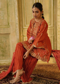 Anvaya Burnt Orange A-Line Kurta Set