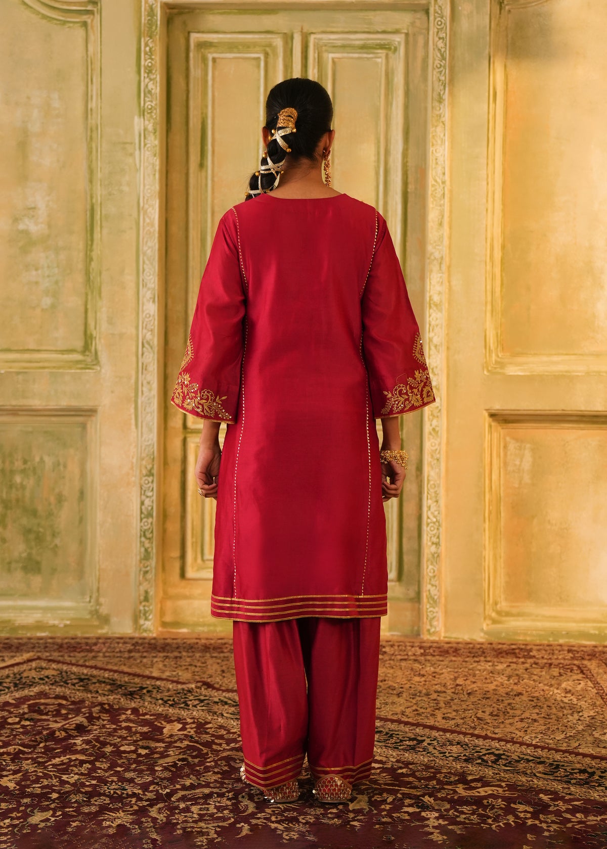 Arza Ruby Red Kurta Salwar Set