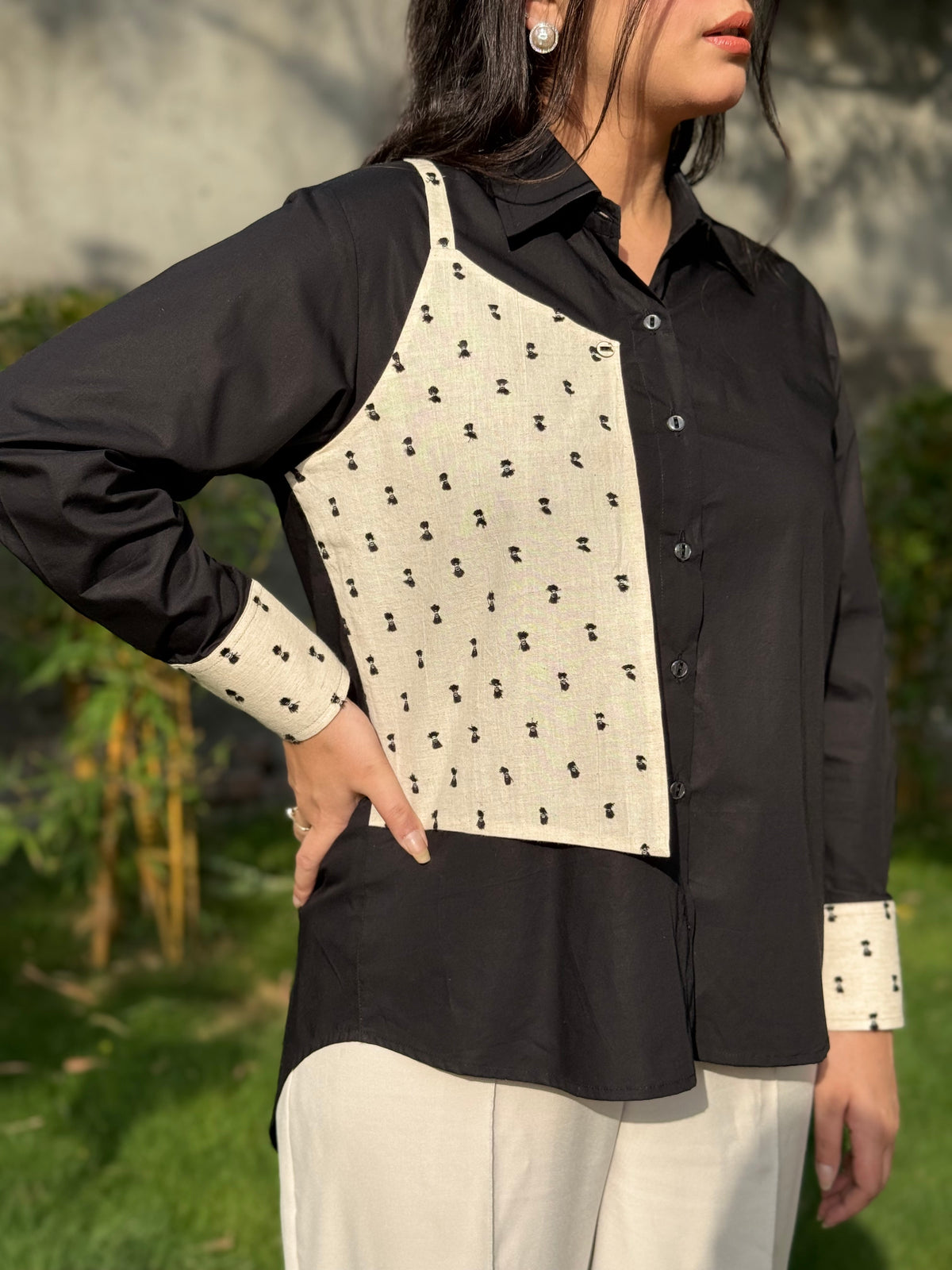 Shadow Stitch Waistcoat Shirt