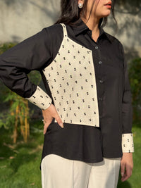 Shadow Stitch Waistcoat Shirt