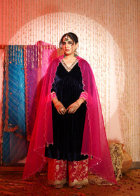 Haseena Silk Velvet Kurta Set