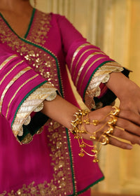 Aynur Rani Pink Angrakha Palazzo Set