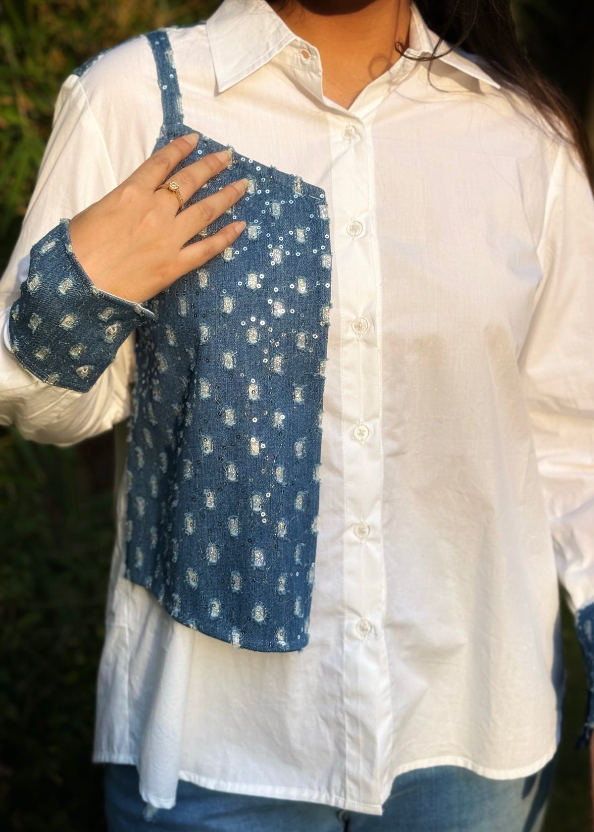 Denim Panel Play Shirt