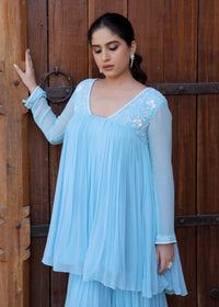 Lehar Powder Blue Anarkali Set