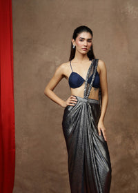 Naar Midnight Blue 2.0 Conceptual Drape Saree