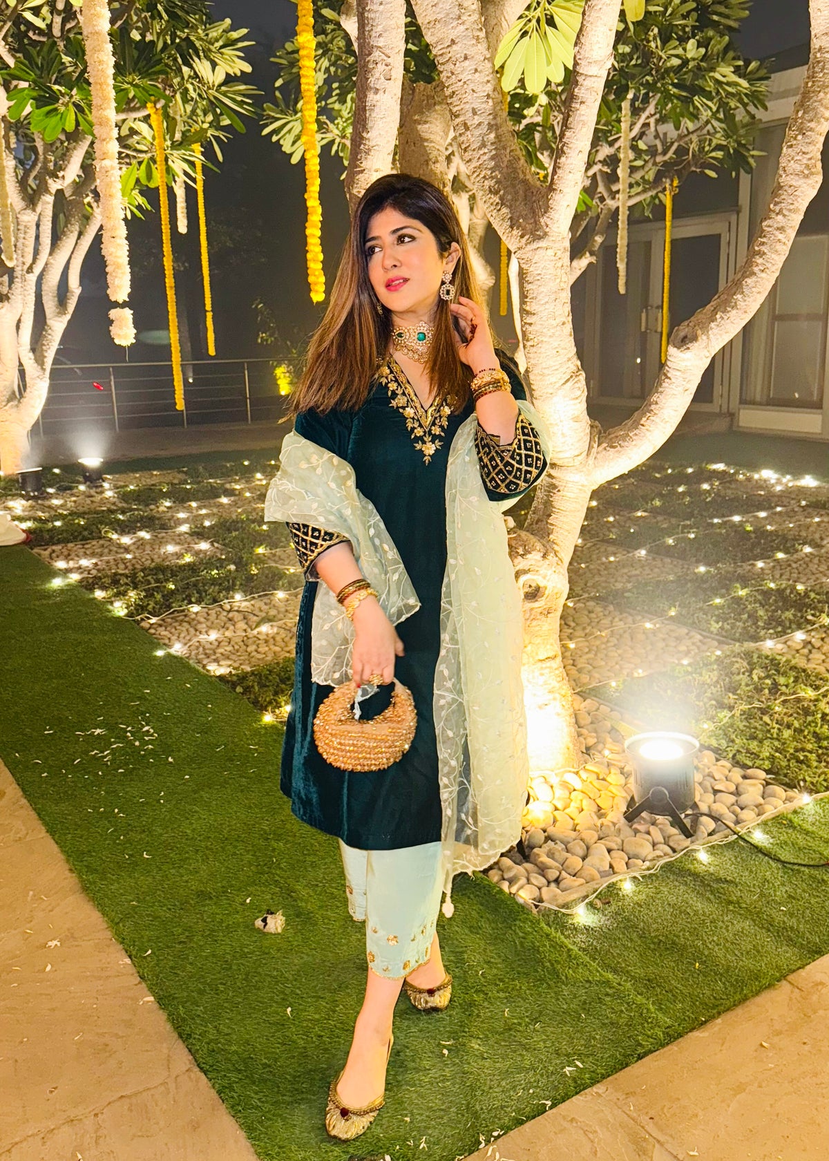 Varsha Dhingra x Banno Velvet Kurta Set