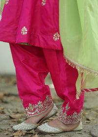 Rangrez Rani Pink Anarkali Set