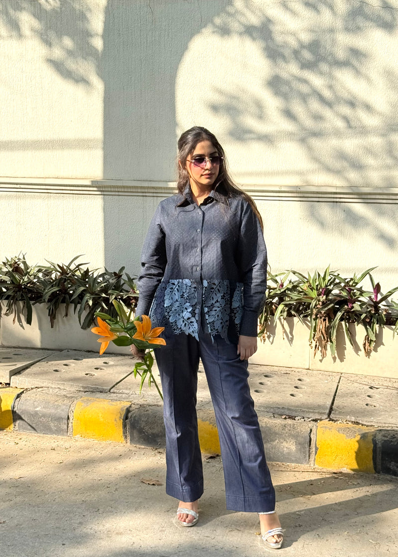 Inkcut Bloom Denim Shirt