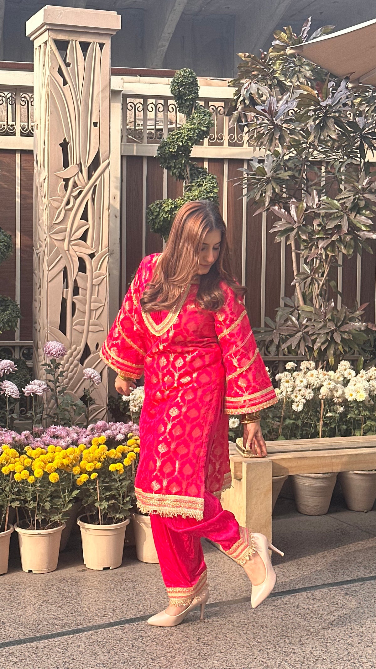 Ishita Bajaj x Gulabo Rani Pink Choga Set