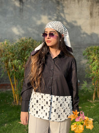 Raw Split Black Shirt