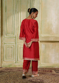 Nira Classic Red Kurta Set