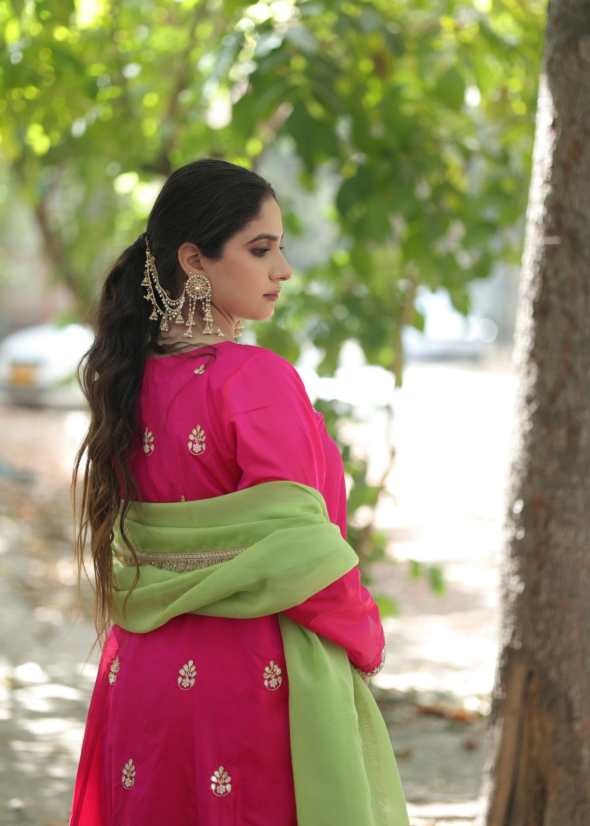 Rangrez Rani Pink Anarkali Set