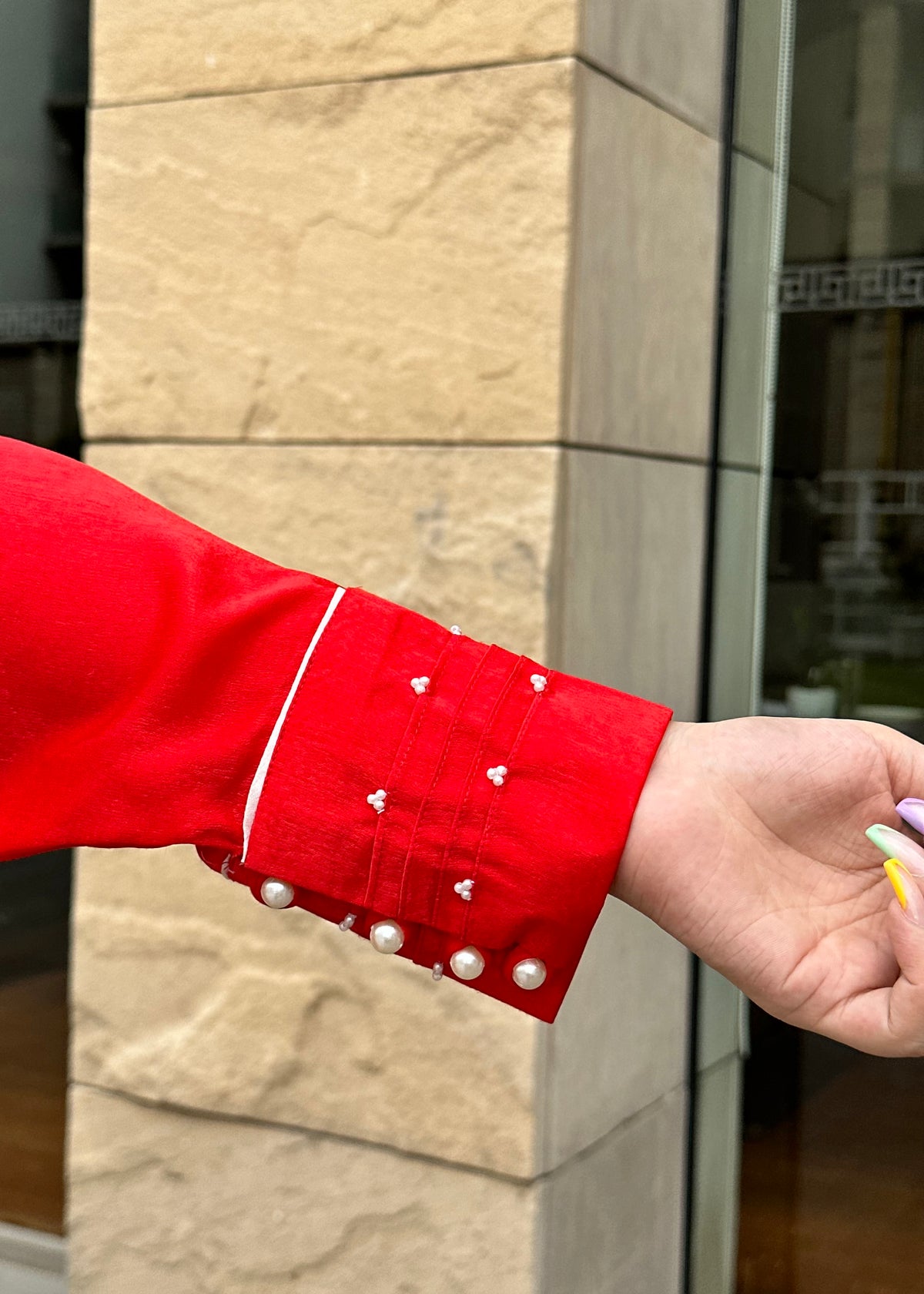 Pearl Drop Red Shirt