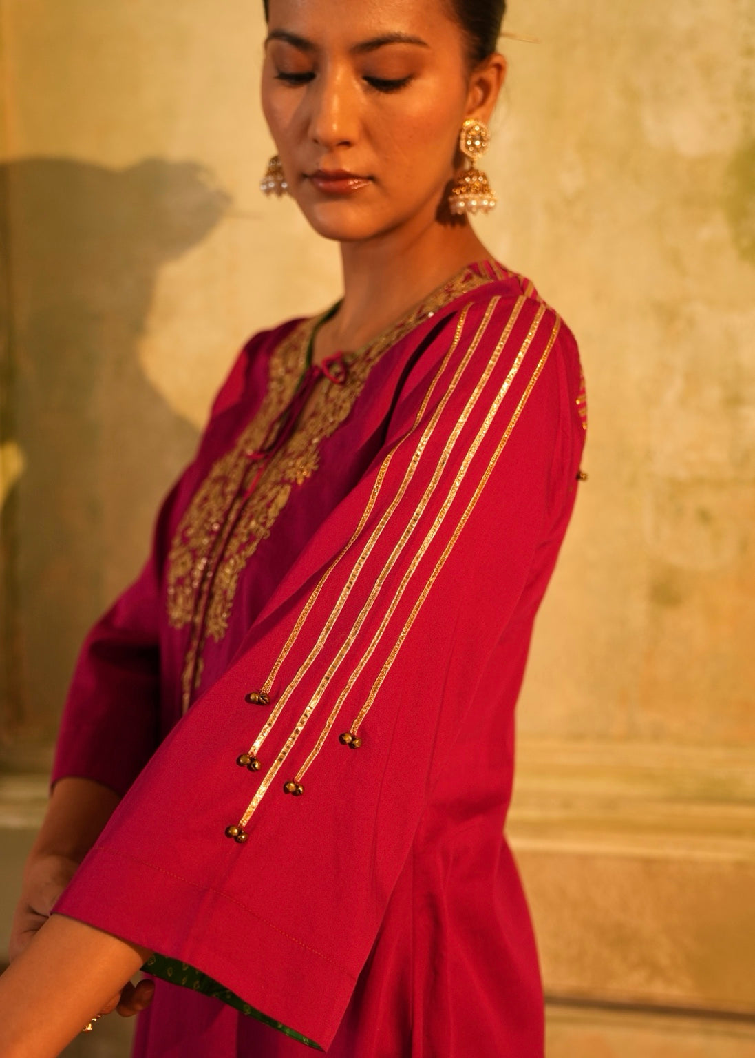 Iraaj Magenta Gota Kurta Set