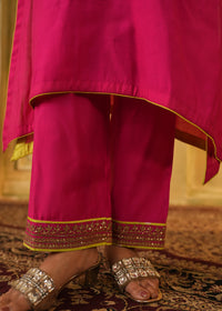Evara Fuchsia Embroidered Kurta Set