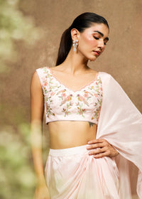 Saaz Soft Blush Pink Saree