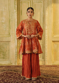 Anvaya Burnt Orange A-Line Kurta Set