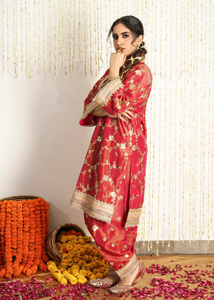 Laila Rust Choga Set