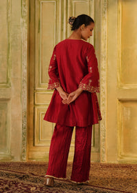 Jugni Ruby Red A-Line Kurta Set