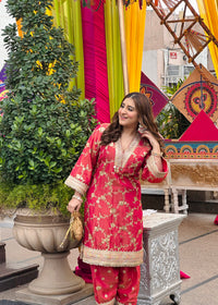 Ishita Bajaj x Laila Rust Choga Set