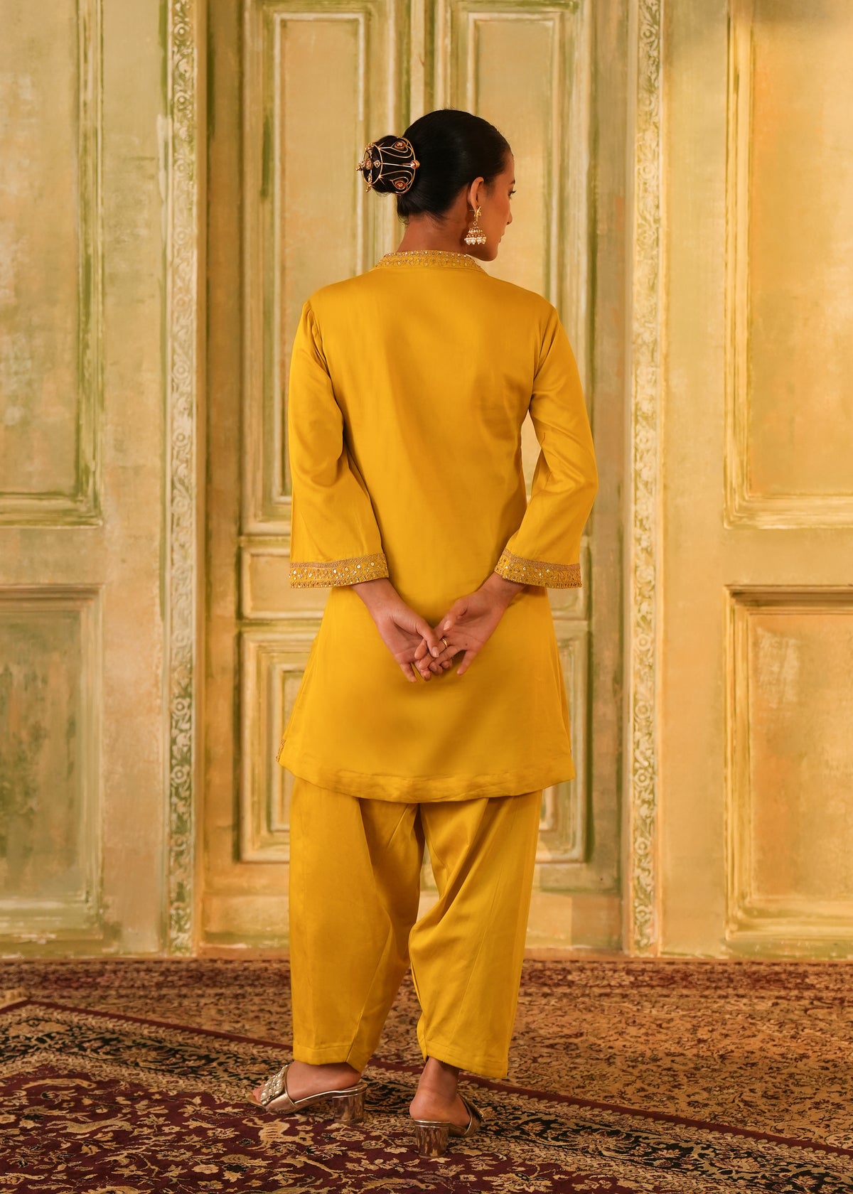 Amorah Mustard Yellow Kurta Set