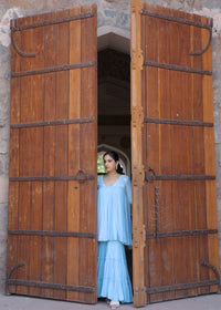 Lehar Powder Blue Anarkali Set
